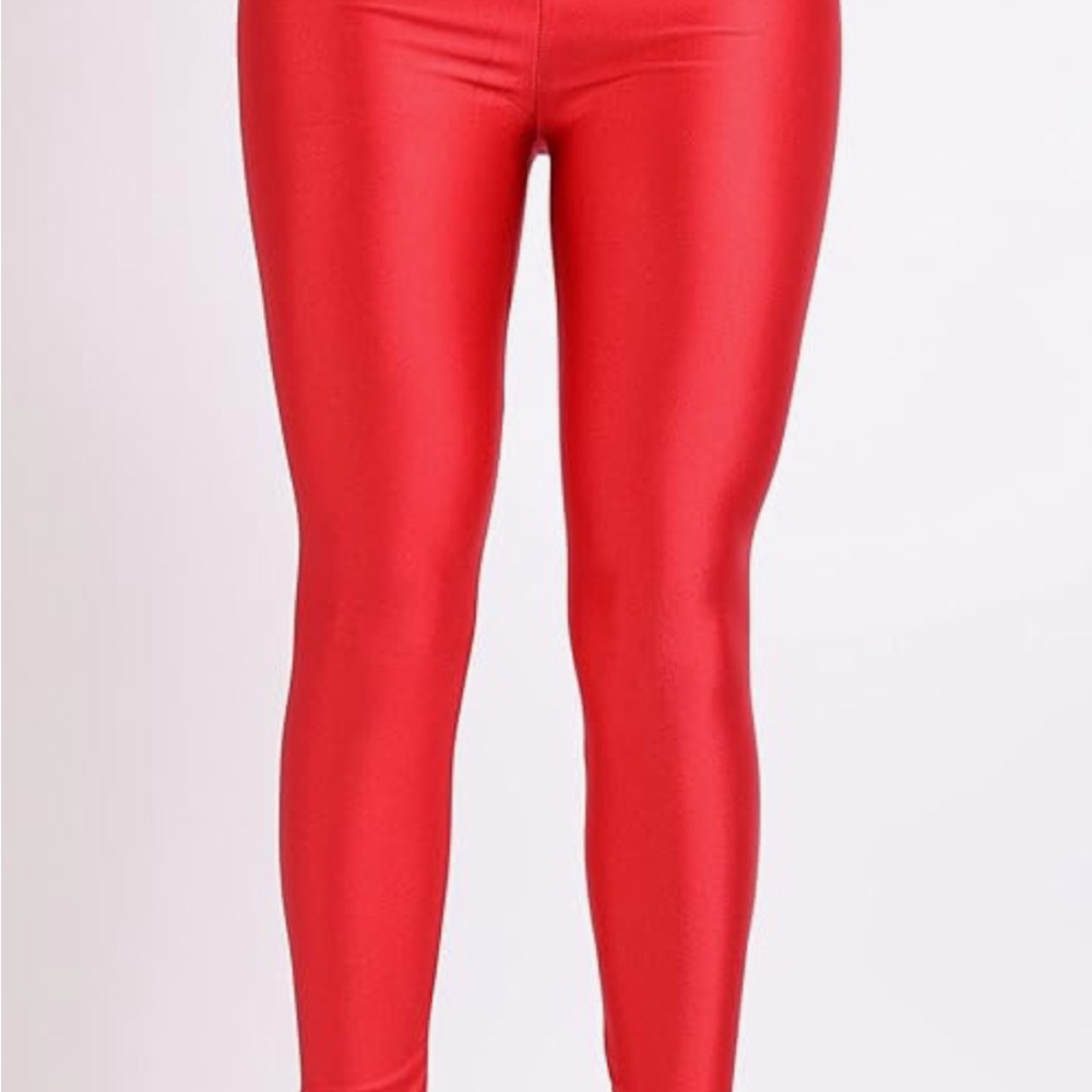 American Apparel red spandex pants/leggings - Picture 2 of 5